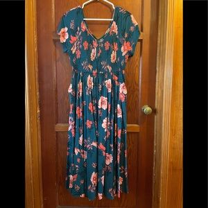 Floral Skater Midi Dress